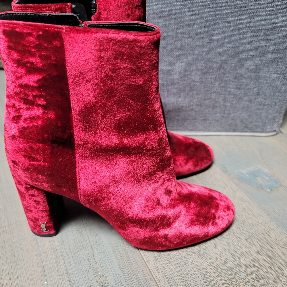 Stunning LouLou Red Suede Saint Laurent Boot